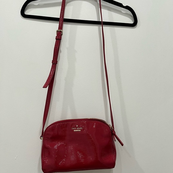 Kate Spade Red Patent Leather Cross Body Purse - Picture 7 of 8